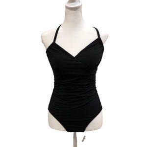 CALIA by Carrie Underwood black one-piece swimsuit with tummy control. Size 8